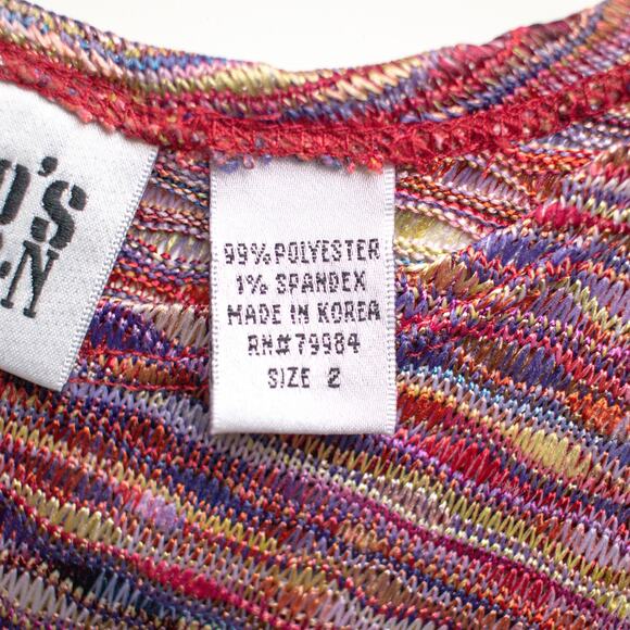 Chico's Multicolor Tank Size 12 - Picture 4 of 6